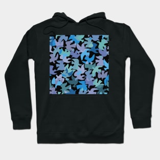 Modern Birds / Vintage Cut Outs in Moody Shades Hoodie